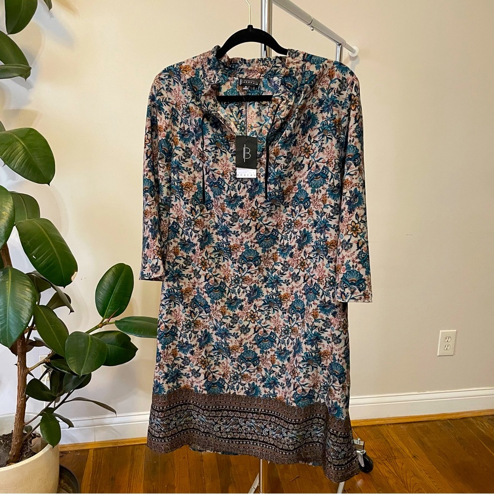Bobeau, XL floral print, Tunic Shift Dress NWT